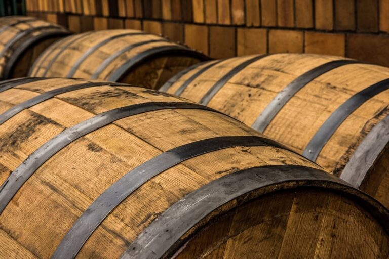 Whiskey barrels on Tennessee Whiskey Trail