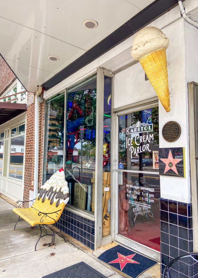 Old Ice Cream Shop entrance in Maryville, TN