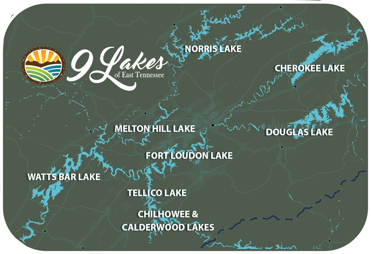 nine lakes map in east tennessee