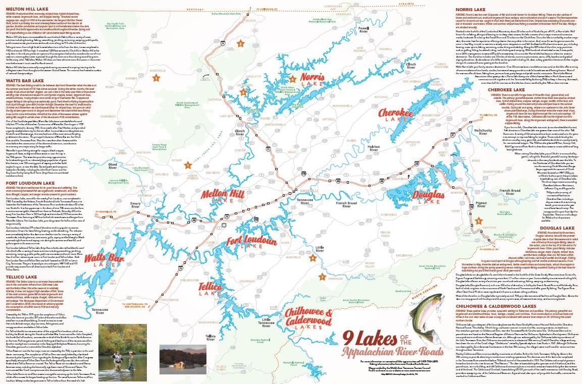Lakes Map For Website 1153 761 Mettc The Official Website Of The Middle East Tennessee Tourism Council
