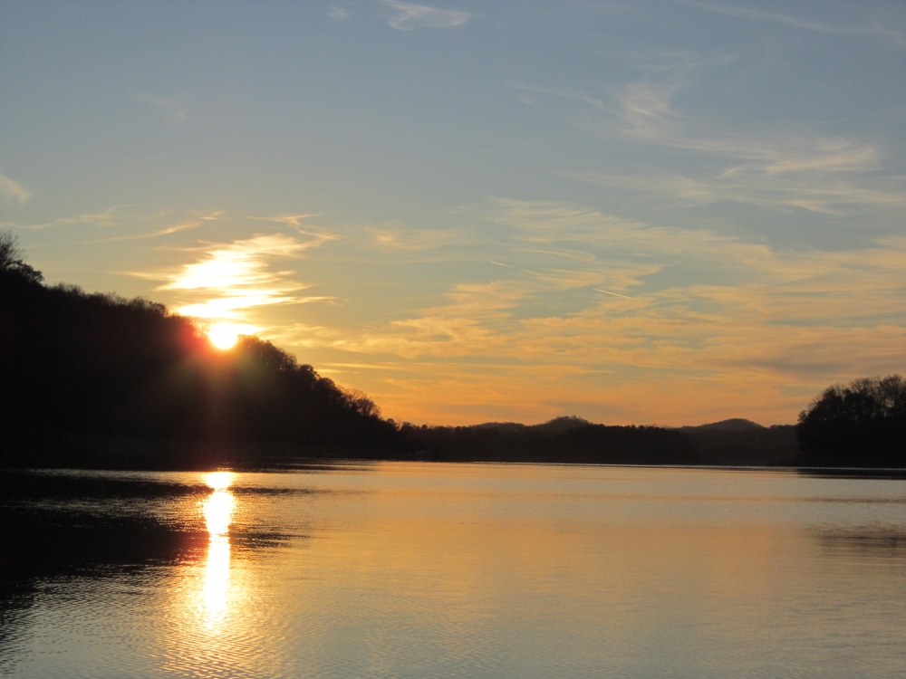 Sunset at Beach Island.