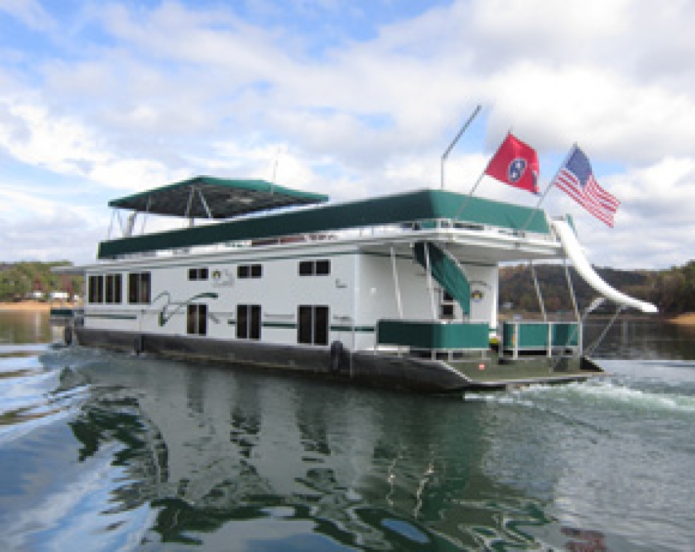 Houseboat on the water.