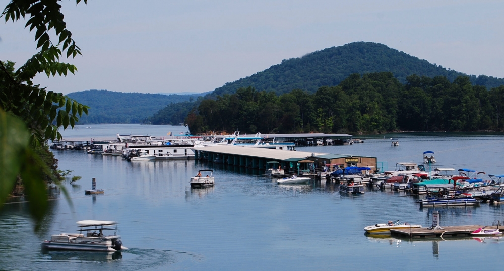 Marina with boats in the water