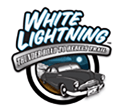 small white lightening logo