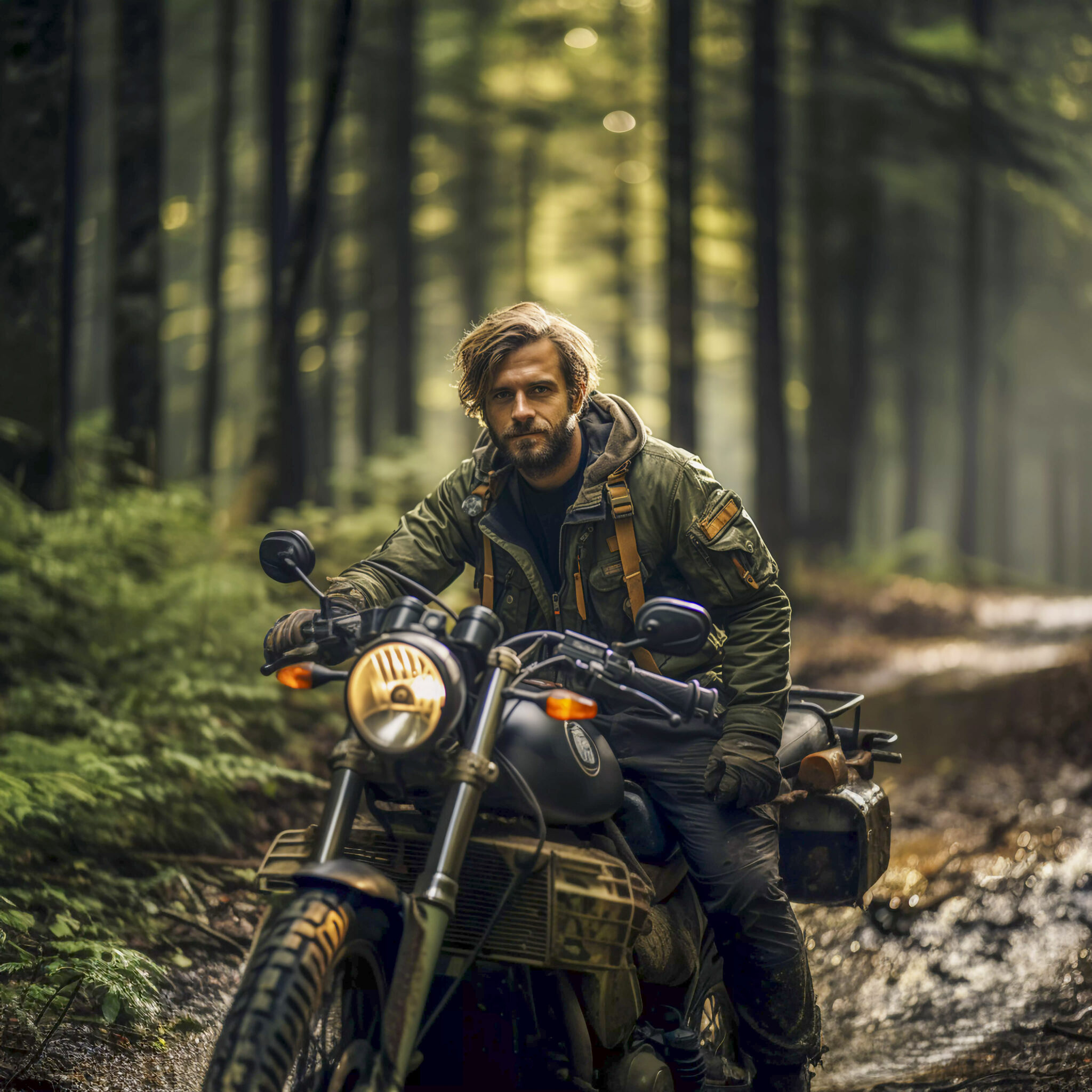 full shot man with motorcycle scaled 1 - East Tennessee Vacations
